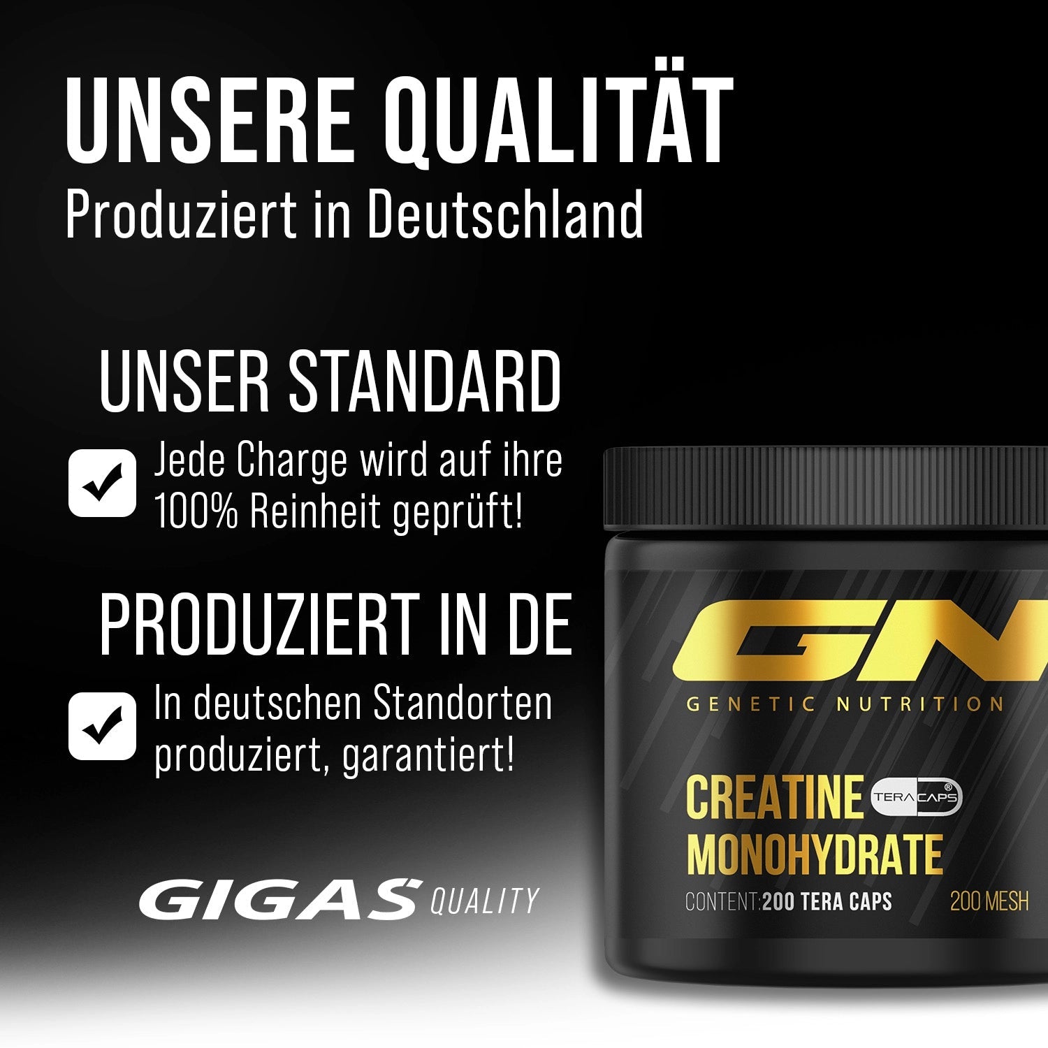 Hochdosierte Kreatin Kapseln – Tera Caps® 200 Stück